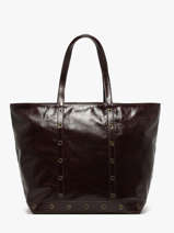 Handtas Le Cabas S In Gekreukeld Leder Vanessa bruno Bruin cabas cuir 82V40409